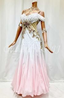 ラテンドレス白（腕バンド付き） 2タイプ セパレートドレス ツーピースドレス 商品番号：WD72（24642930