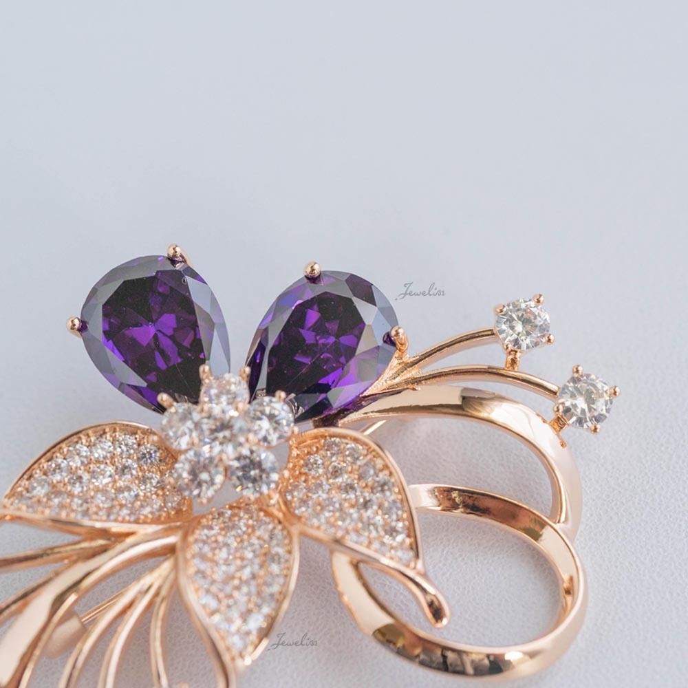 Jeweliss フラワー ブローチ ブルーメル Blumel クリスタル コサージュ Jeweliss フラワー ブローチ ブルーメル Blumel クリスタル コサージュ