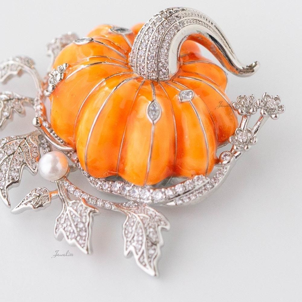 Jeweliss ブローチ Potiron ポティロン かぼちゃ 南瓜 ハロウィン 淡水 Jeweliss ブローチ Potiron ポティロン かぼちゃ 南瓜 ハロウィン 淡水