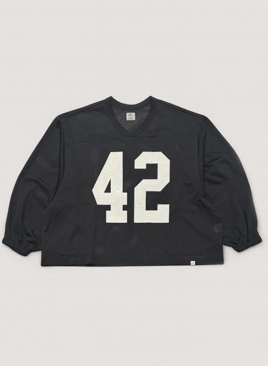 シャツ WOODBLOCK 42 MESH FOOTBALL LS SHIRT WOODBLOCK 42 MESH FOOTBALL LS SHIRT GREEN/WHITE (WB-25SS-004)
