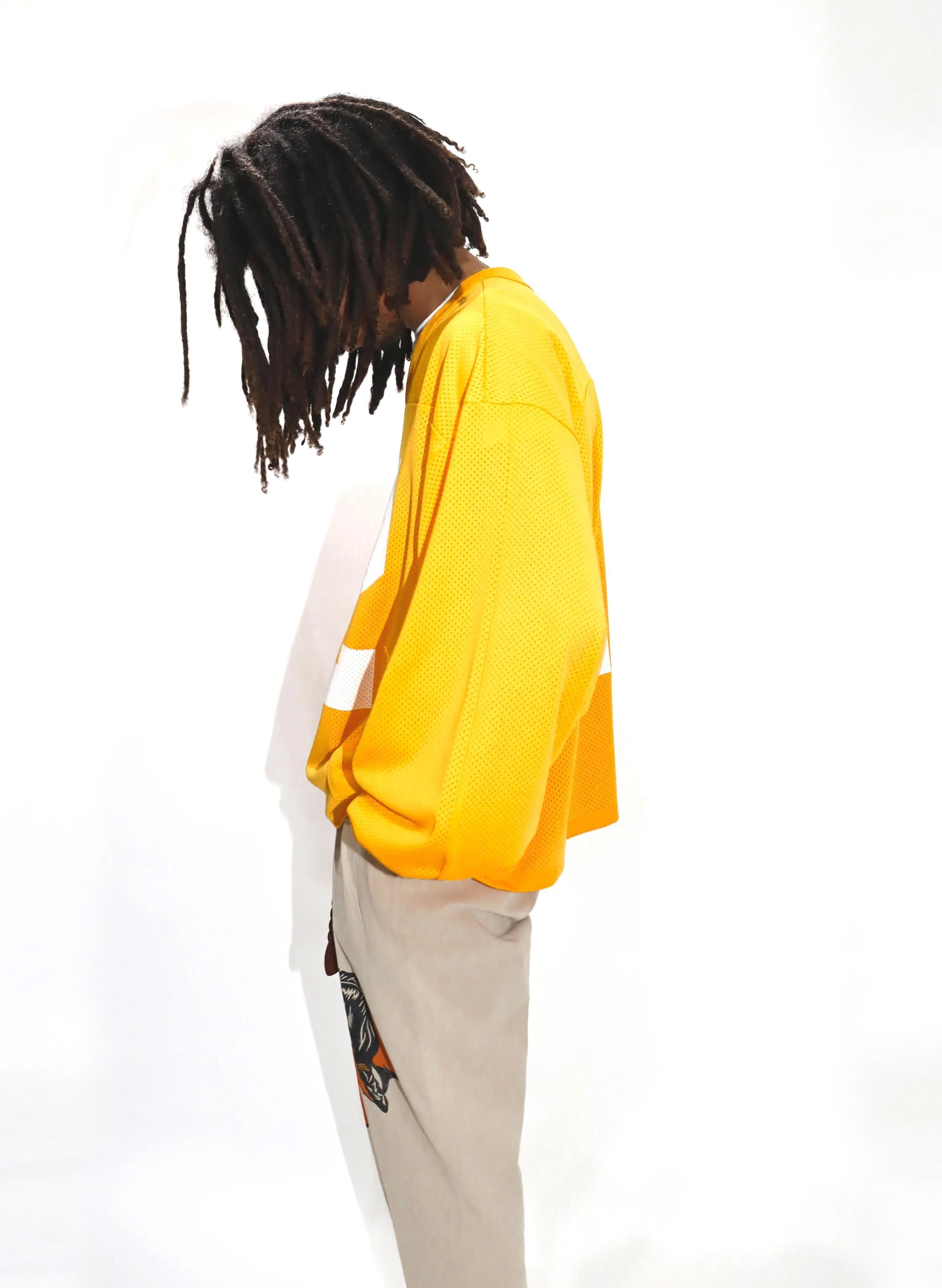 シャツ WOODBLOCK 42 MESH FOOTBALL LS SHIRT WOODBLOCK 42 MESH FOOTBALL LS SHIRT GREEN/WHITE (WB-25SS-004)