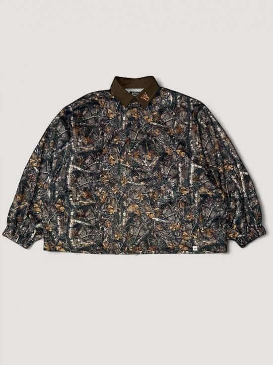 WOODBLOCK LS MESH RUGGER SHIRT REAL TREE CAMO/ORANGE (WB-25AW-003)