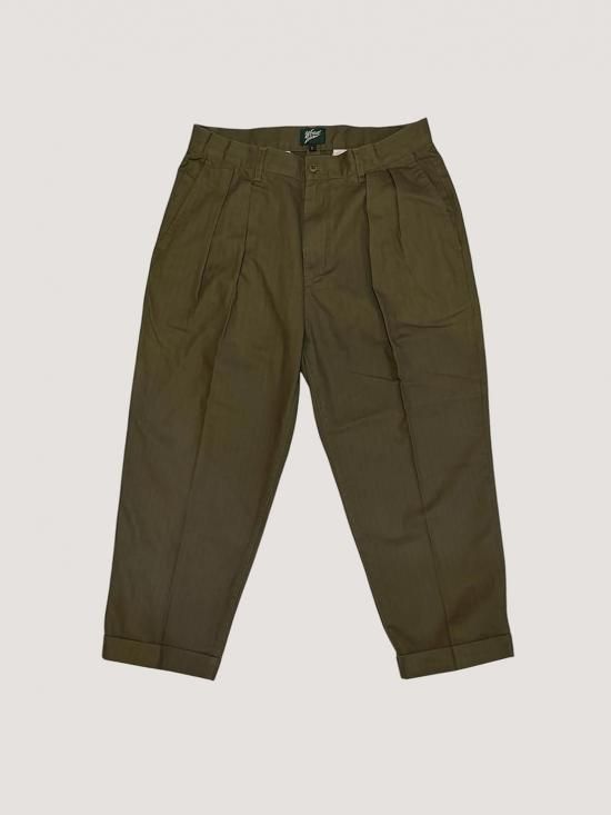 WOODBLOCKTUCK HERRINGBONE TROUSER OLIVE (WB-25AW-005)
