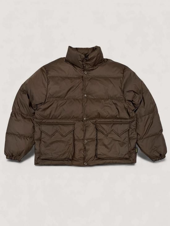 WOODBLOCK W FLAP DOWN JACKET BROWN (WB-25AW-014)