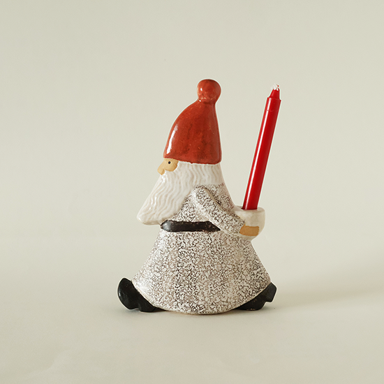 リサラーソン ストレスサンタ キャンドルを挿した状態の画像