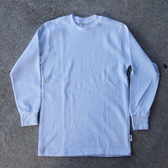 SHAKA Wear  9.0oz THARMAL L/S TEE white