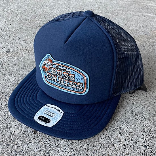 BRIXTON(֥ꥯȥ)BASS BRAINS BOAT TRUCKER HATWASHED NAVY