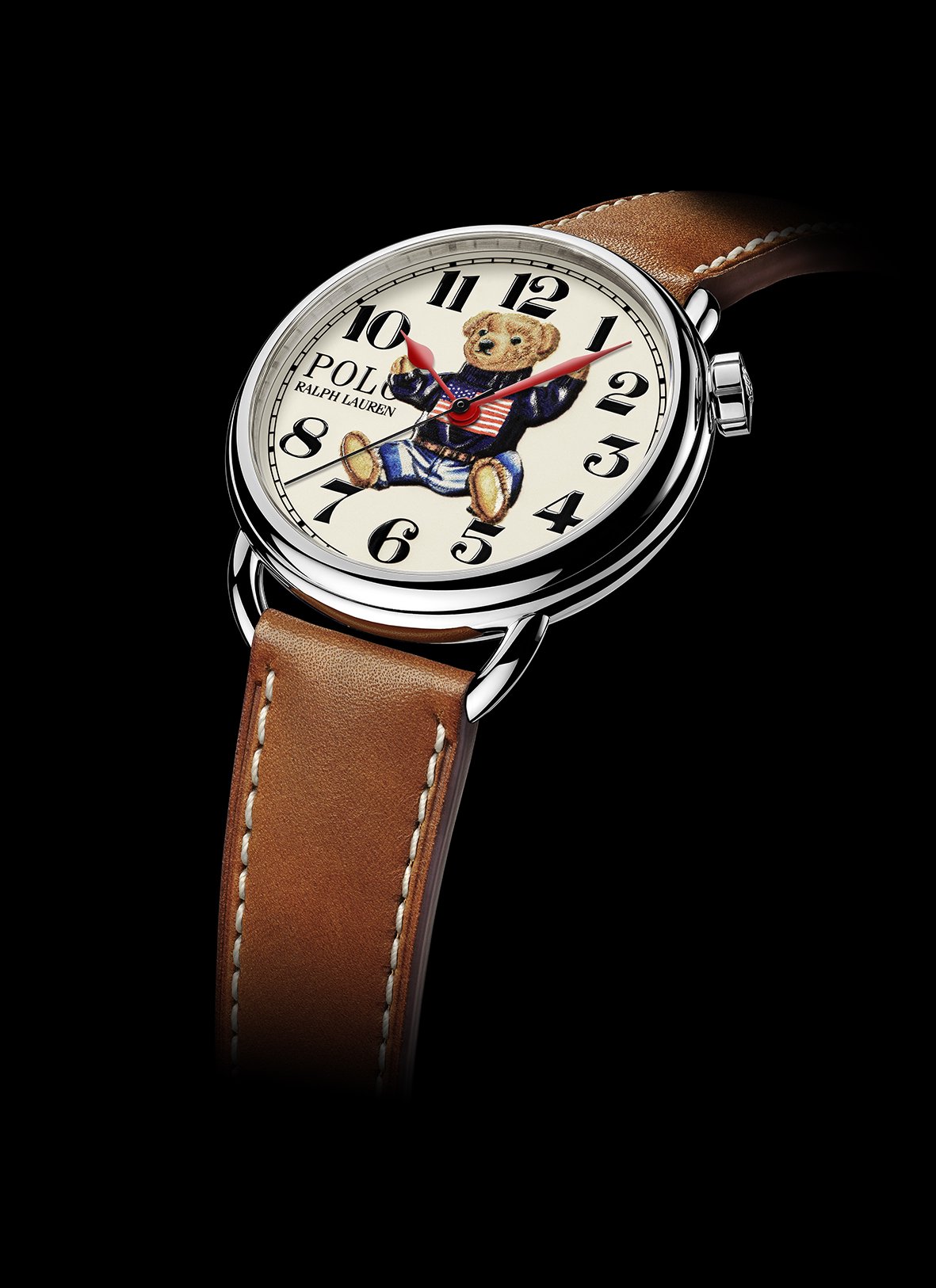 Sitting Polo Bear 42 MM Steel Watch - TITTO COLLECTION