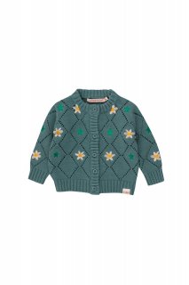 <img class='new_mark_img1' src='https://img.shop-pro.jp/img/new/icons13.gif' style='border:none;display:inline;margin:0px;padding:0px;width:auto;' />tiny cottonsSTARS AND FROWERS BABY CARDIGAN dark pistachio