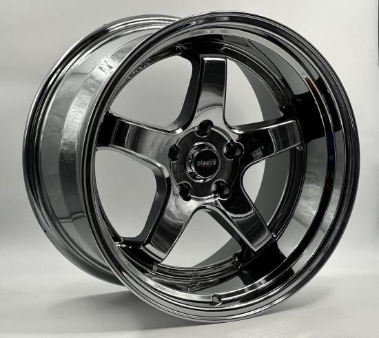 CLEAVE RACING FL53 18x9.5J +18 5H-100 ガンメタ/マシンド 4本セット