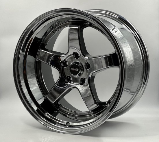 CLEAVE RACING FL53 18x9.5J +18 5H-100 ガンメタ/マシンド 4本セット