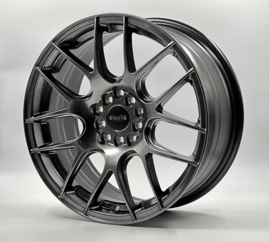 CLEAVE RACING FL53 18x9.5J +18 5H-100 ガンメタ/マシンド 4本セット