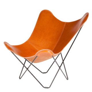cueroBKF BUTTERFLY CHAIR PAMPA MARIPOSA POLO BROWN  LEATHER