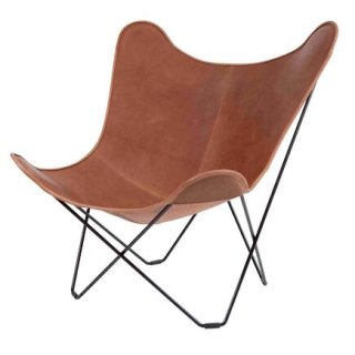 cueroBKF BUTTERFLY CHAIR MARIPOSA BROWN LEATHER