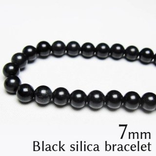 ֥åꥫ ֥쥹å 7mm black silica  ֥쥹 bracelet  ǥ ֥쥹 ȯ  [M 1/10] 711-402