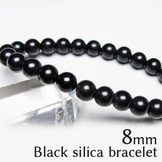 ֥åꥫ ֥쥹å 8mm black silica  ֥쥹 bracelet  ǥ ֥쥹 ȯ  [M 1/10] 711-403