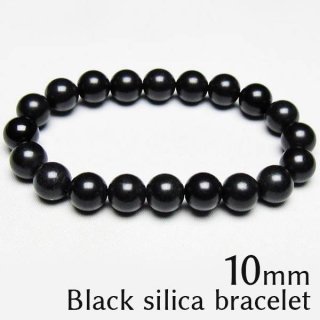 ֥åꥫ ֥쥹å 10mm black silica  ֥쥹 bracelet  ǥ ֥쥹 ȯ  [M 1/10] 711-405