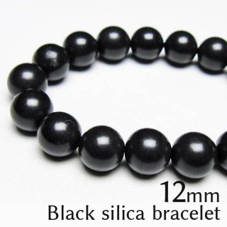 ֥åꥫ ֥쥹å 12mm black silica  ֥쥹 bracelet  ǥ ֥쥹 ȯ  [M 1/5] 711-406