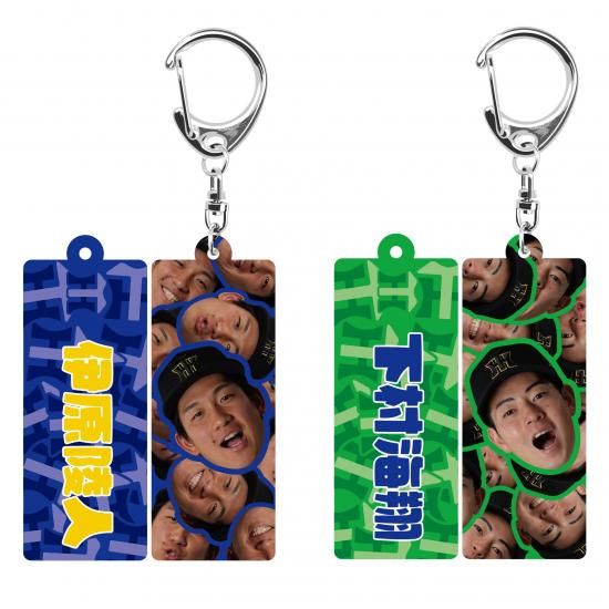 阪神タイガース 野口恭佑選手 アクリルキーホルダー 顔柄アクリルキーホルダー - シャープ産業 TOTAL FAN GOODS