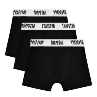 3 PACK BOXER SHORT - BLACK WITH WHITE WAISTBAND