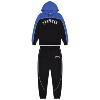 IRONGATE CHENILLE ARCH HOODED TRACKSUIT - BLACK/BLUE