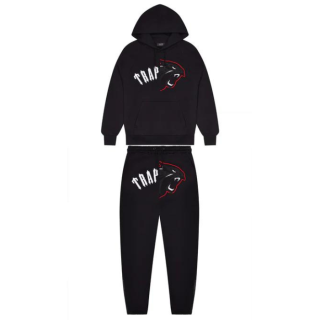 SHOOTERS ARCH PANEL HOODIE TRACKSUIT - BLACK/RED