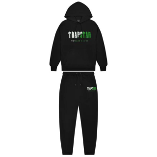DECODED CHENILLE HOODED TRACKSUIT - BLACK/GREEN