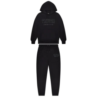DECODED SOLID CHENILLE HOODED TRACKSUIT - BLACK
