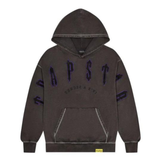 TRAPSTAR X COUGH SYRUP IRONGATE ARCH HOODIE - BLACK ENZYME