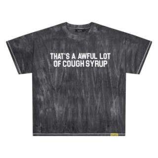 TRAPSTAR X COUGH SYRUP IRONGATE WASHED T-SHIRT - BLACK