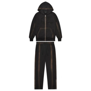 HYPERDRIVE ZIP THROUGH TRACKSUIT - WASHED BLACK