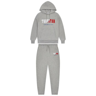 DECODED CHENILLE HOODED TRACKSUIT - GREY/BLUE/RED