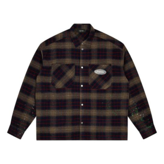 HYPERDRIVE FLANNEL SHIRT - BROWN/RED