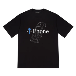 T PHONE TEE - BLACK