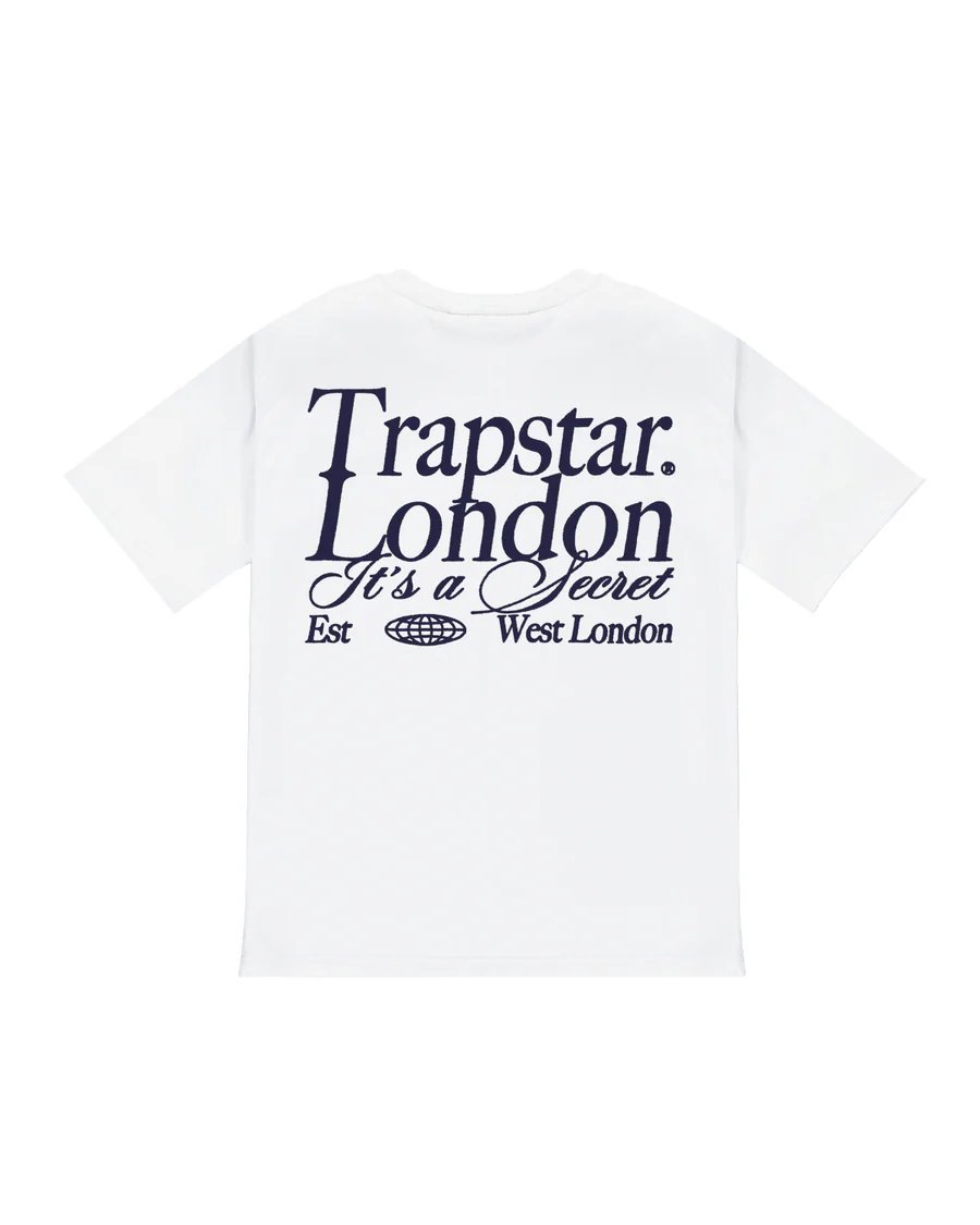 TRAPSTAR LONDON PRINT TEE - WHITE/NAVY