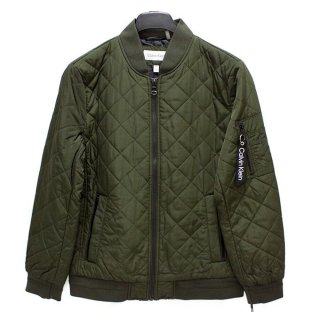 Х󥯥饤 ʥƥ ե饤ȥ㥱å CALVIN KLEIN QUILTED BASEBALL JACKET OLIVE [¹͢]ξʲ