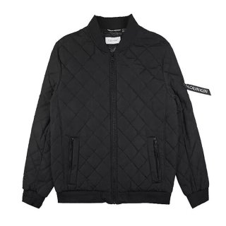 Х󥯥饤 ʥƥ ե饤ȥ㥱å CALVIN KLEIN QUILTED BASEBALL JACKET BLACK [¹͢]ξʲ