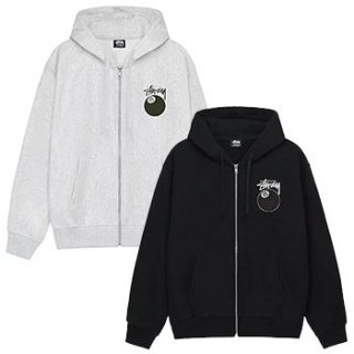 ステューシー ジップアップ スウェットパーカー STUSSY 8 BALL ZIP HOODIE [並行輸入] - pan-ping パンピング