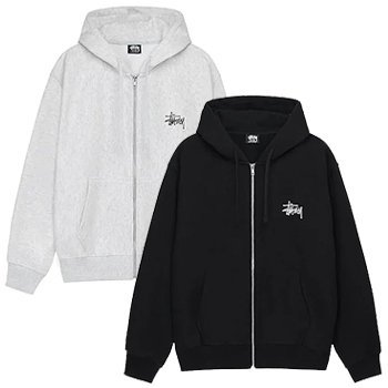 ステューシー ジップアップ スウェットパーカー STUSSY BASIC ZIP HOODIE [並行輸入] - pan-ping パンピング