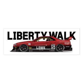 LIBERTYWALK BOX Sticker R34 Red