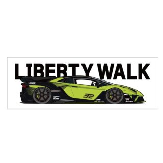 LIBERTYWALK BOX Sticker Aventador Yellow