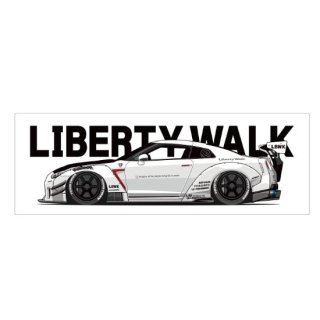 LIBERTYWALK BOX Sticker GTR White