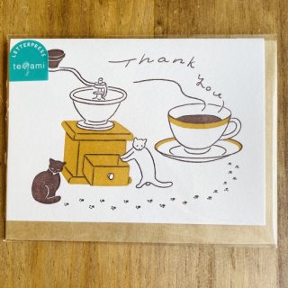 ꡼ƥ󥰥 Cats and coffee Thank you ͥ