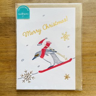 ꥹޥ Penguin Skiing Merry Christmas ڥ󥮥