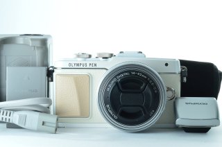 Olympus PEN Lite E-PL7 (White) with 14-42mm F3.5-6.3 EZ Lens (Silver) 
