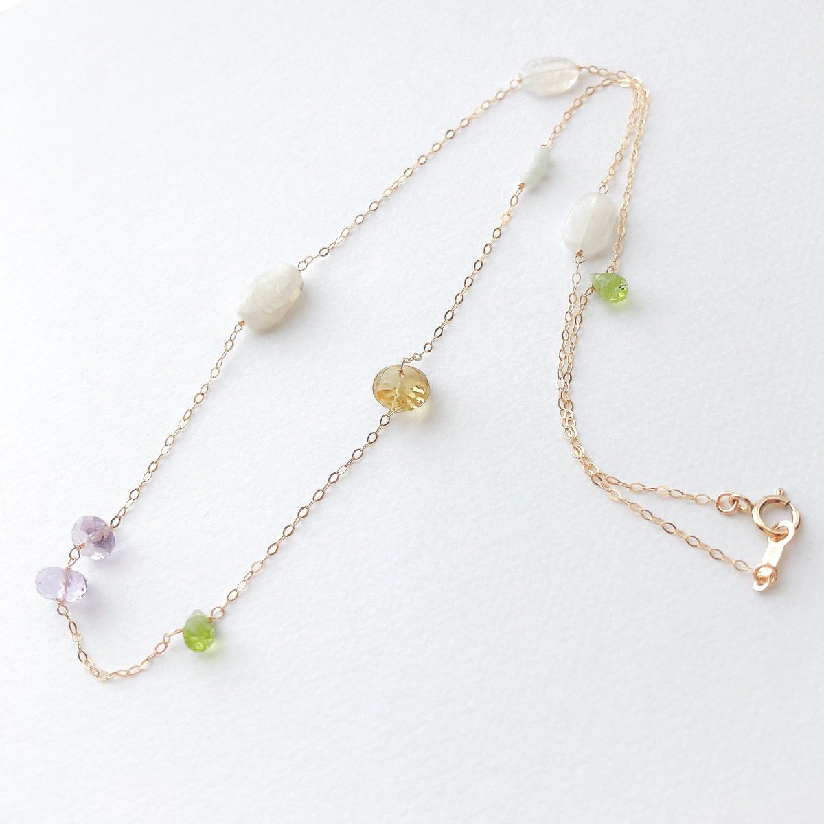 NECLACE:light amethyst mix14KGF-GFN0008