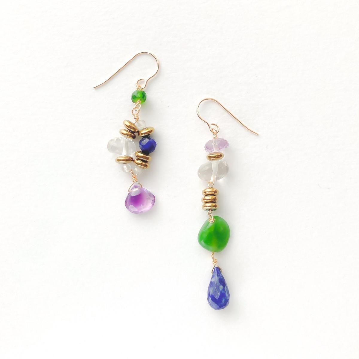 PIERCE:Amethyst & Lapis lazuli14KGF-GFP0035