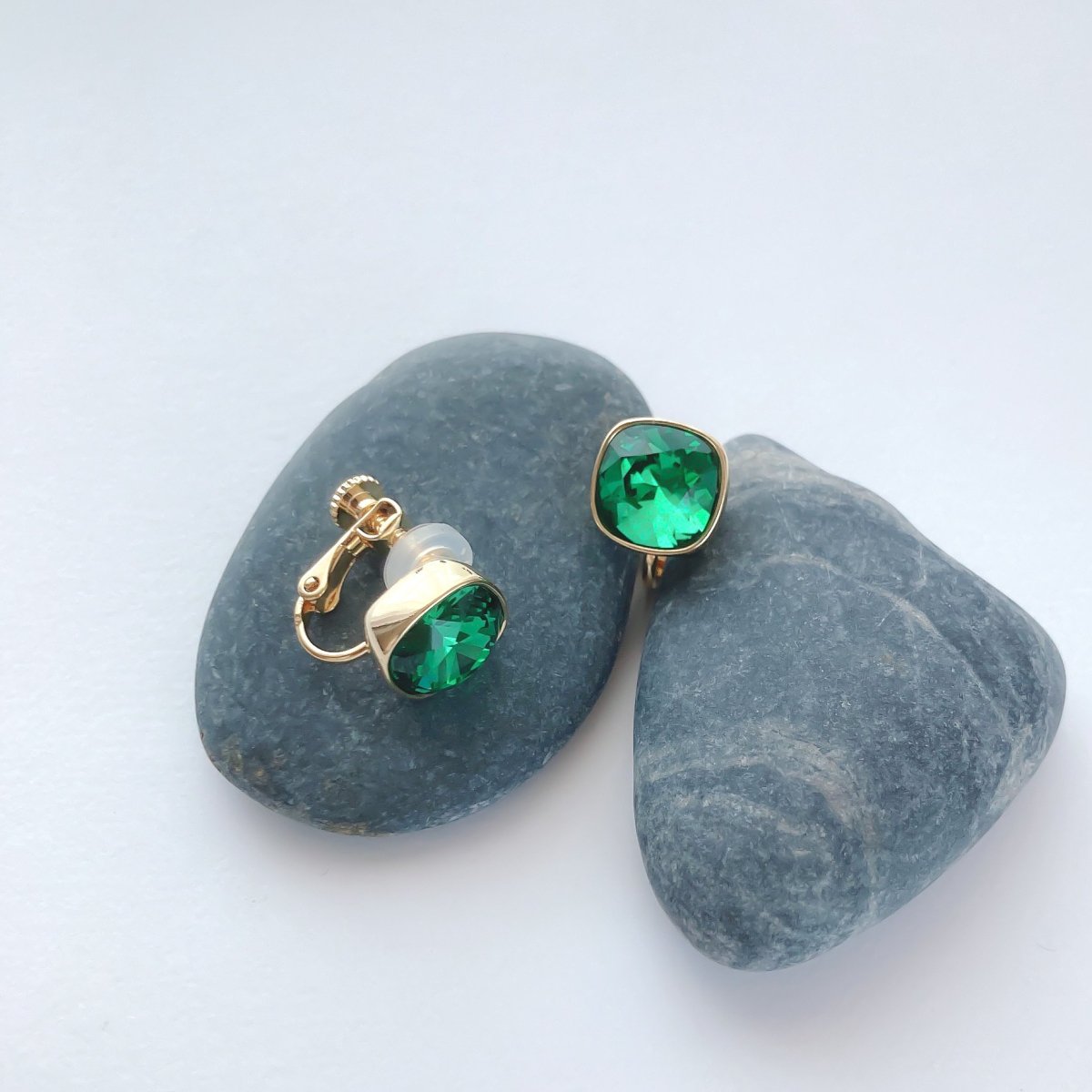 EARRING:GreenAME0010-GDMG