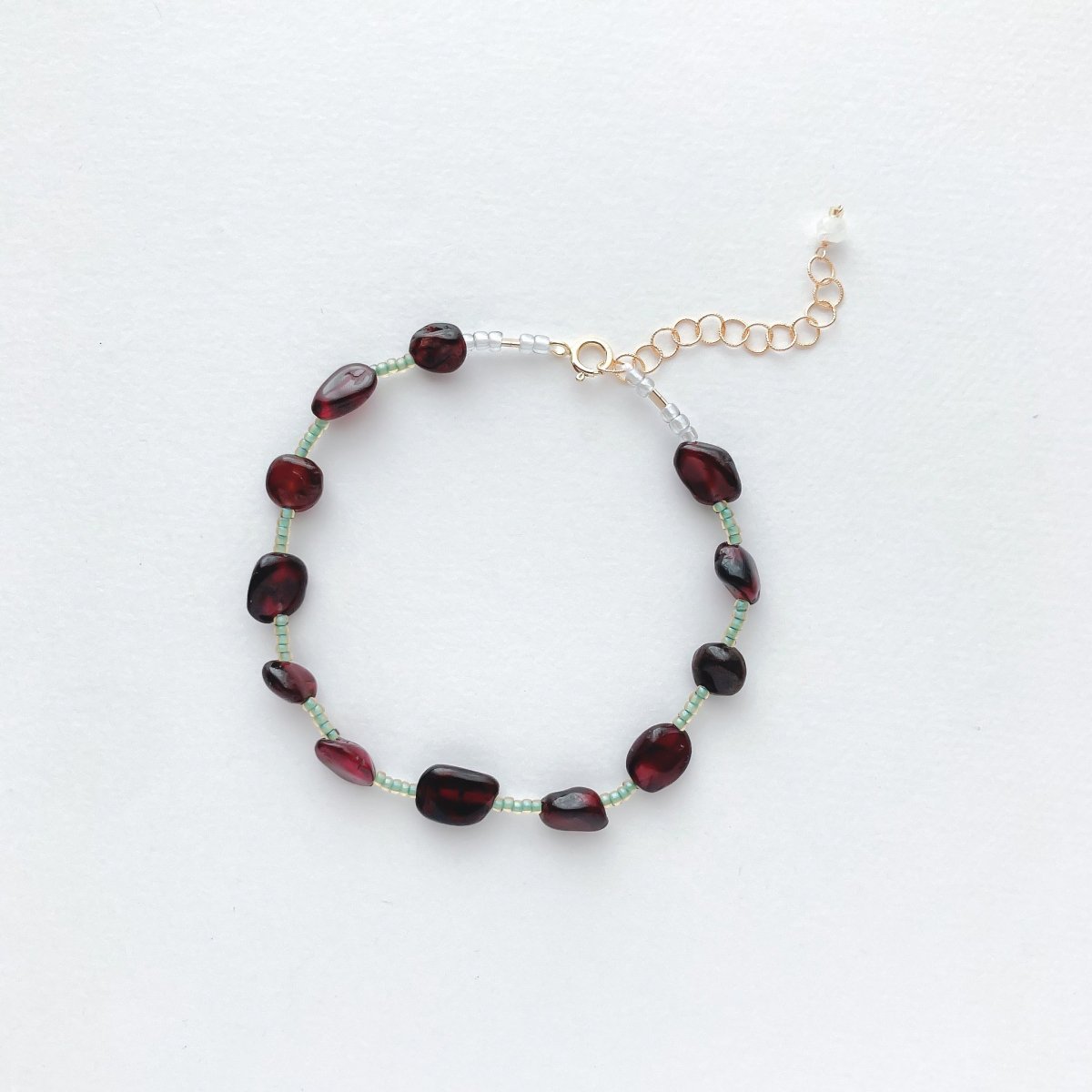 BRACELET:Garnet14KGF-GFB0019-GN