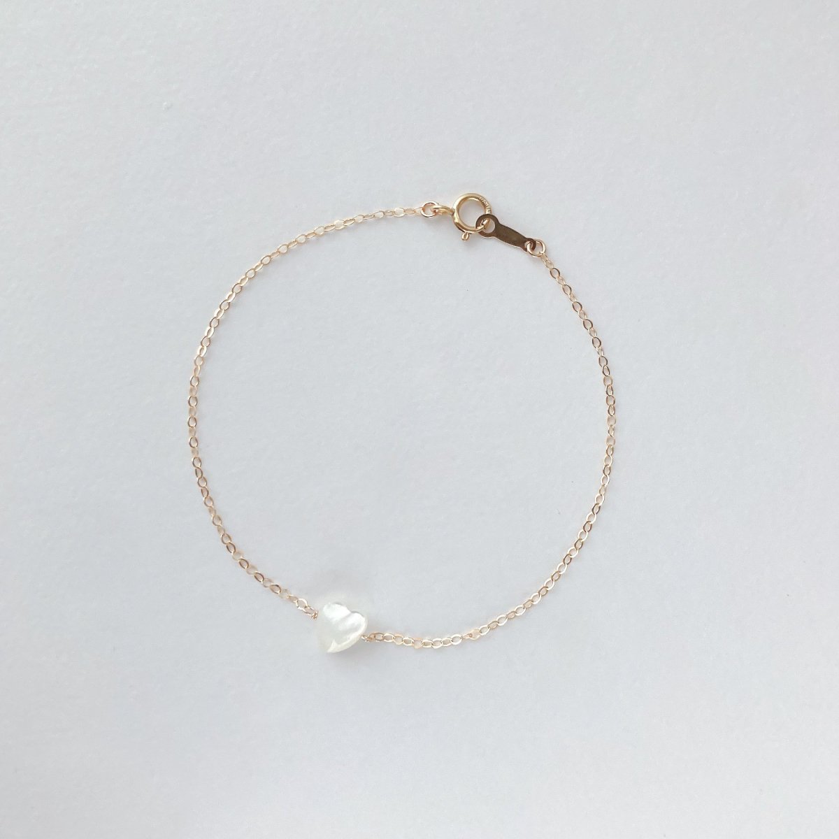 BRACELET:White shell14KGF-GFB0020-WH